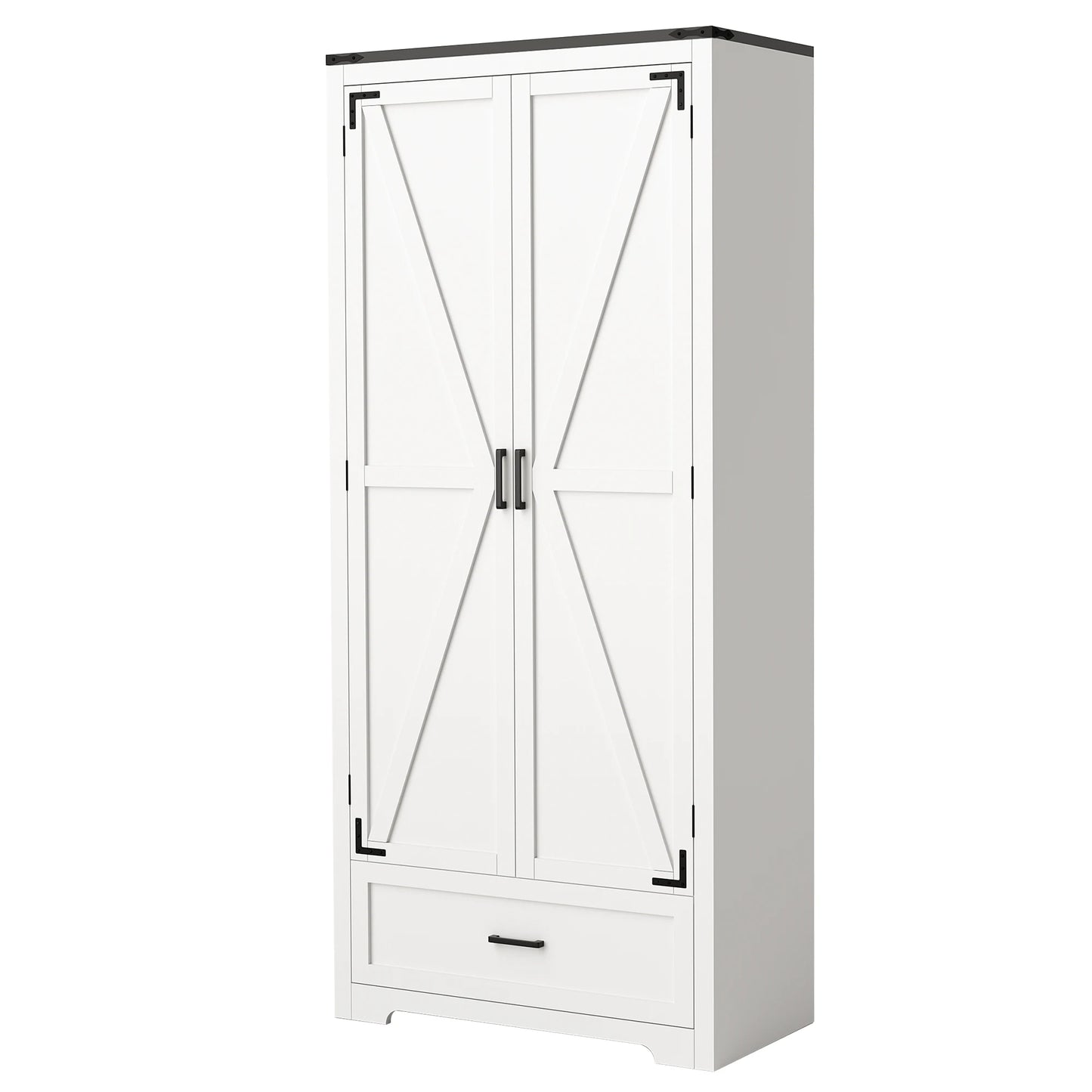 71" Tall Kitchen Pantry Cabinet,Farmhouse Kitchen Pantry,Large Wooden Storage Cabinet with Drawers & Shelves,Wood Kitchen Storag
