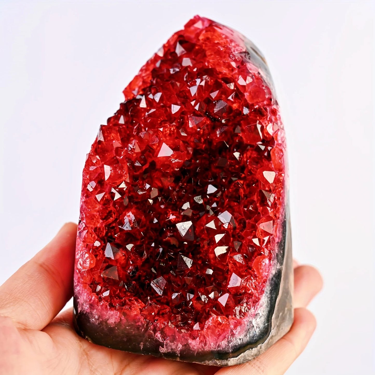 CrystalHola Geode Cut Base Cluster Home Decor For Office Gift
