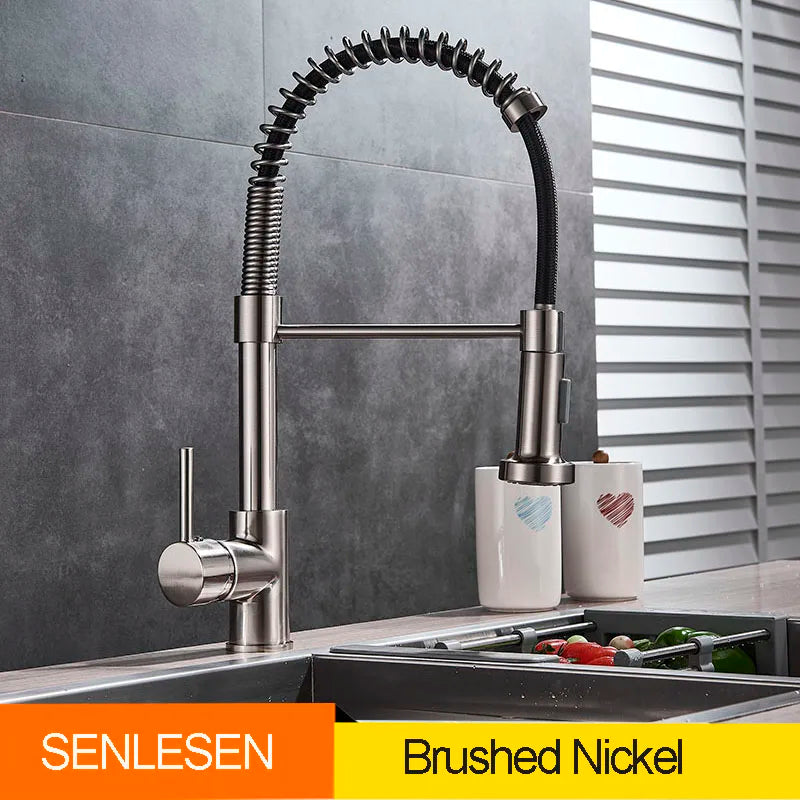 Senlesen Spring Pull Down Kitchen Faucet Hot Cold Water Mixer