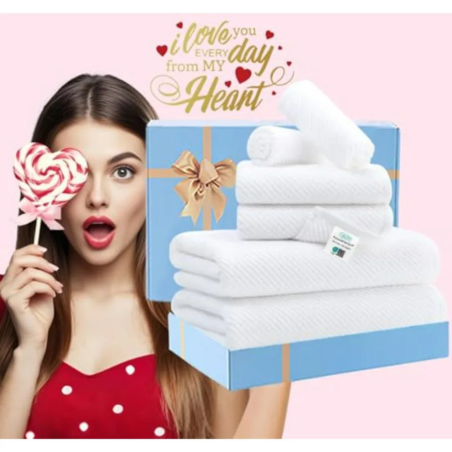 Soft Hotel And Home Bath Towel Set 100 Percent Cotton