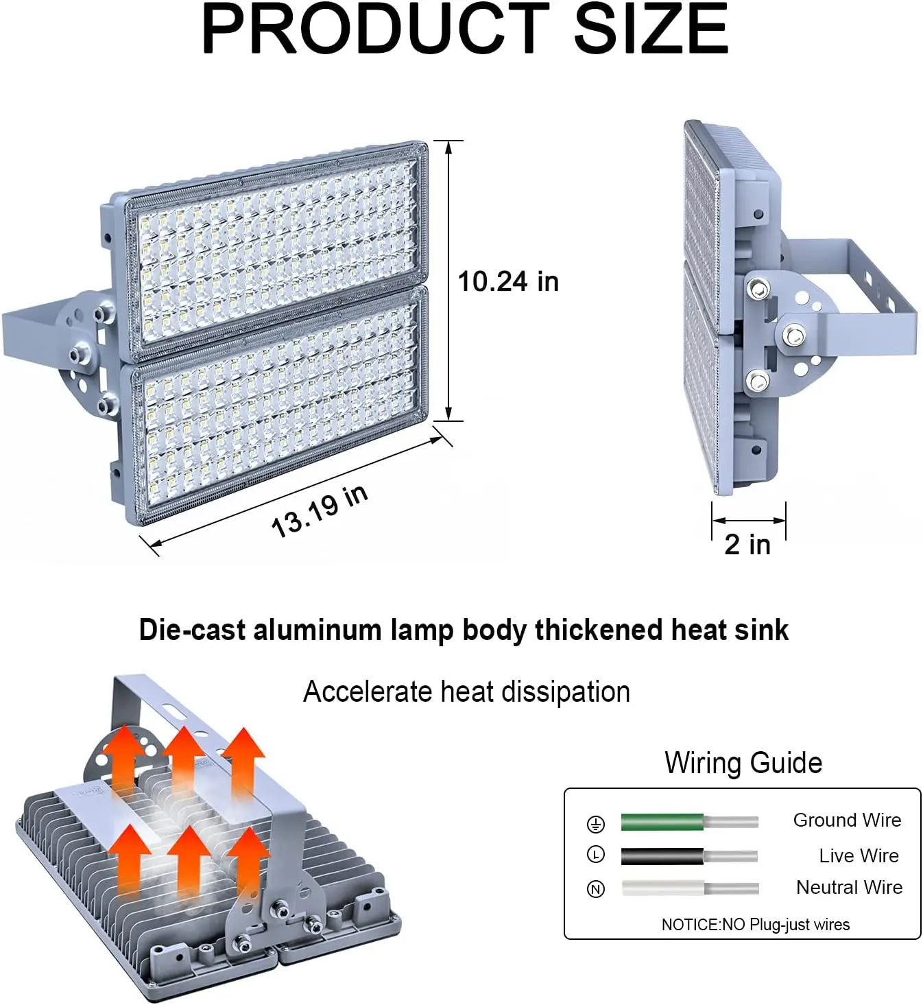 200W LED Flood Light IP67 Outdoor Stadium Lighting