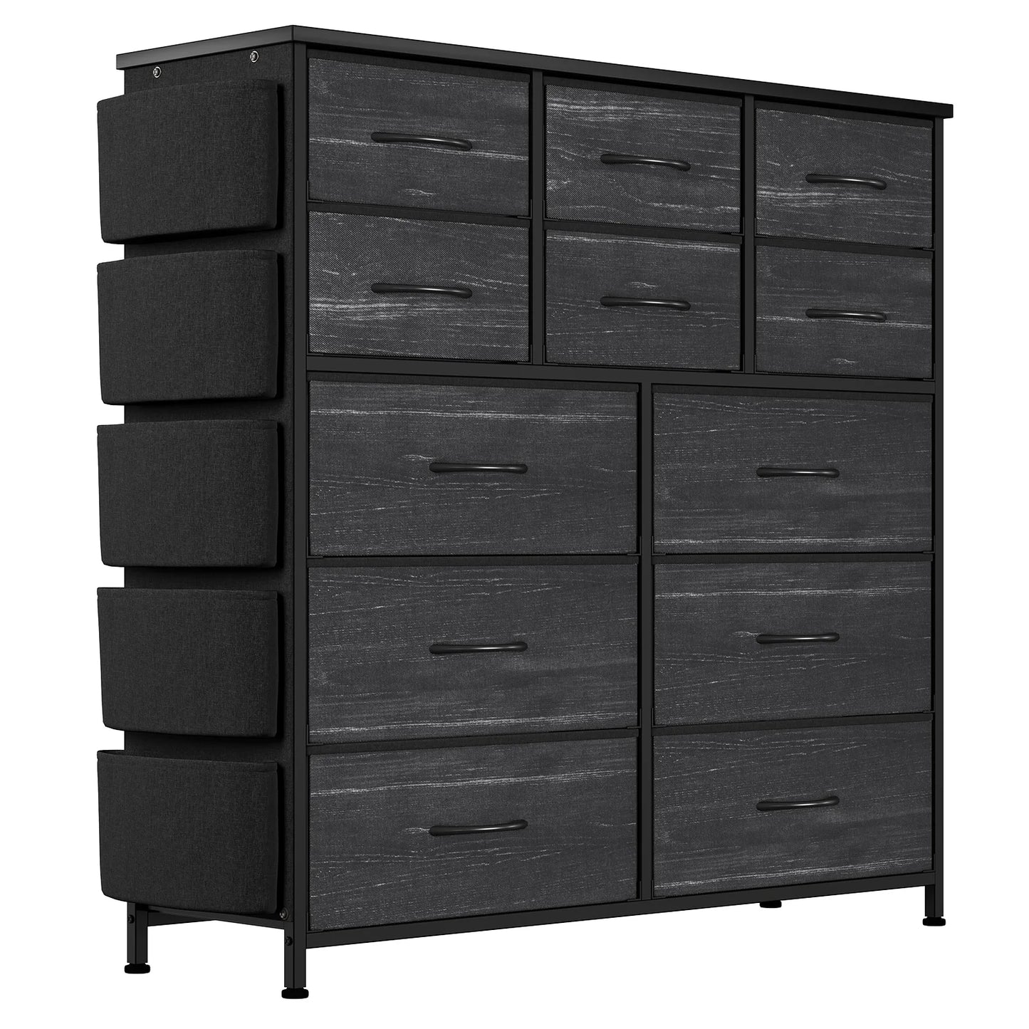 HiMISS 12-Drawer Dresser for Bedroom with Fabric Storage