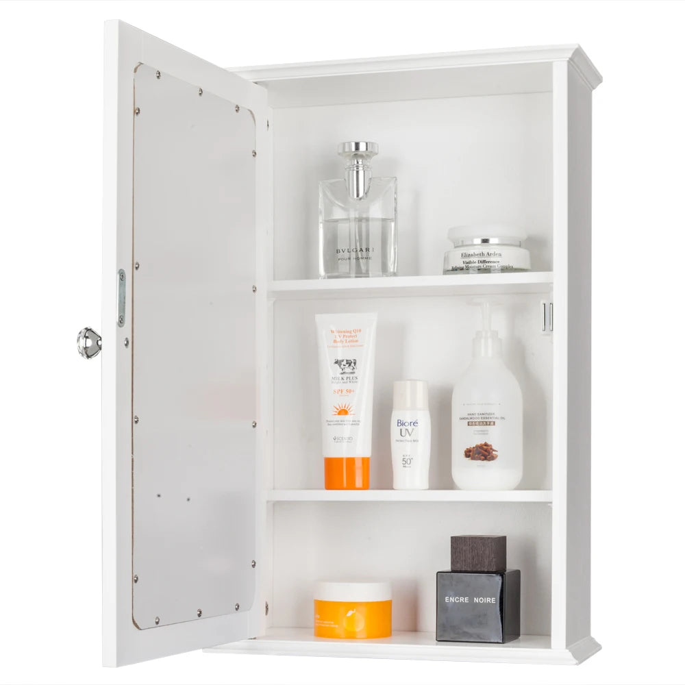 Single Door Mirror Indoor Bathroom Wall Mounted Cabinet