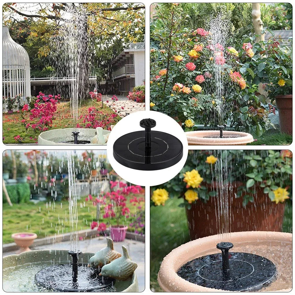 Mini Solar Water Fountain Outdoor Pond Bird Bath Solar Powered