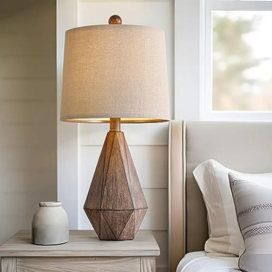 Retro Farmhouse Table Lamps Set Of Two For Living Room And Bedroom