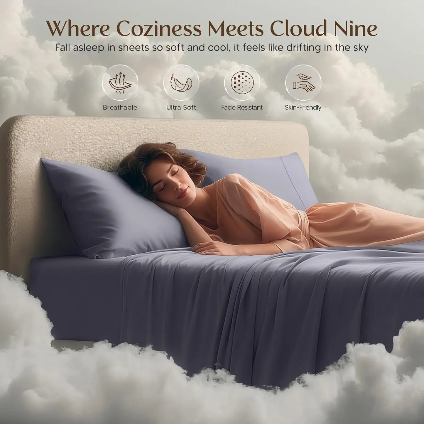 4 Piece Microfiber Sheet Set Soft Breathable Oeko Tex Certified