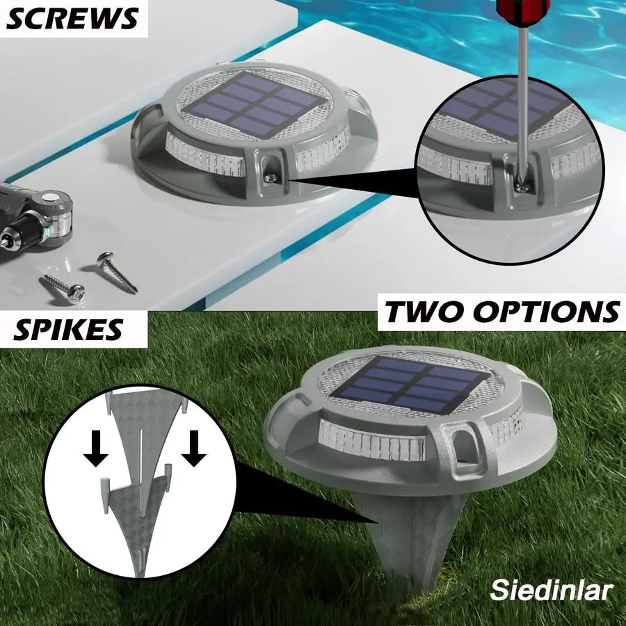 Solar Driveway Lights 4 Modes 40 LEDs Waterproof Outdoor Pathway