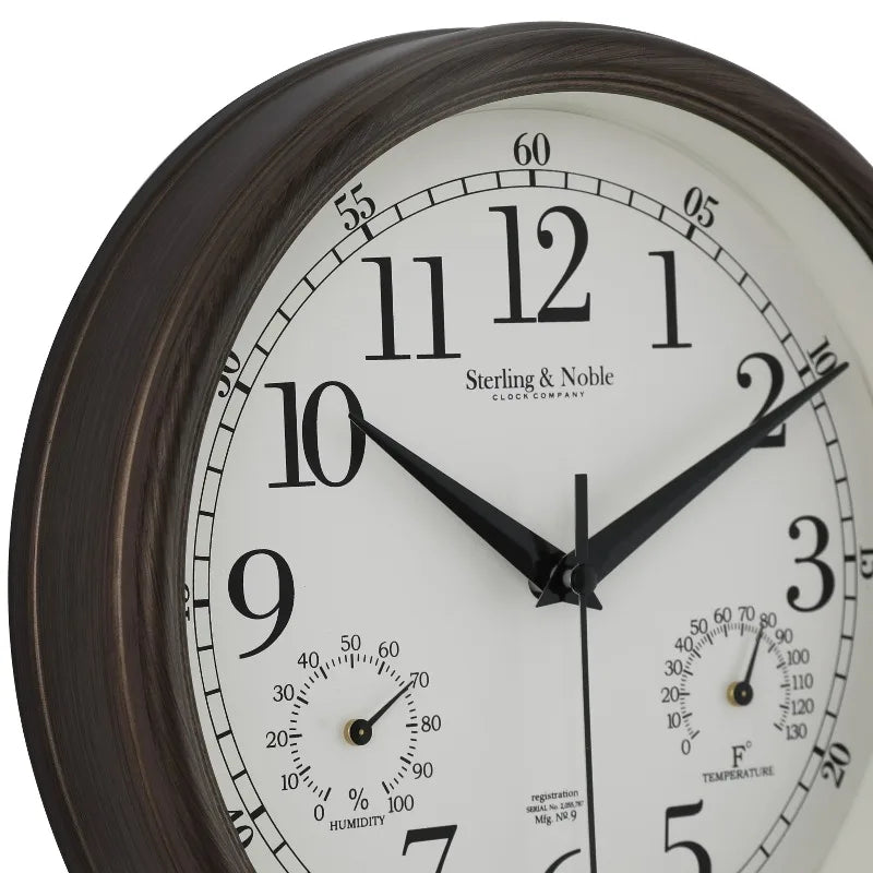 Indoor Outdoor Arabic Analog Wall Clock With Durable Plastic Case
