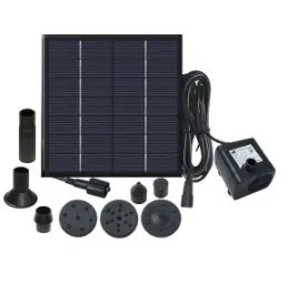 Solar Fountain Pump Kit For Aquarium Pond Lawn With 6 Nozzles