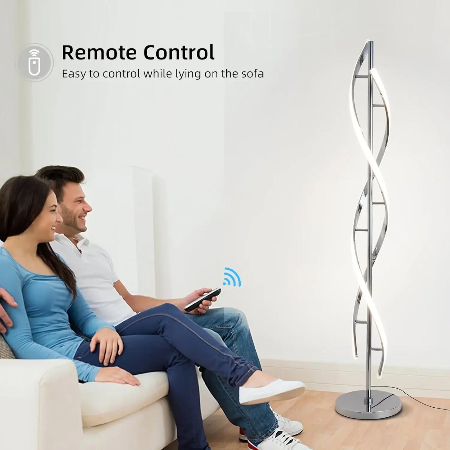Adisun 40W LED Modern Floor Lamp With Remote Control
