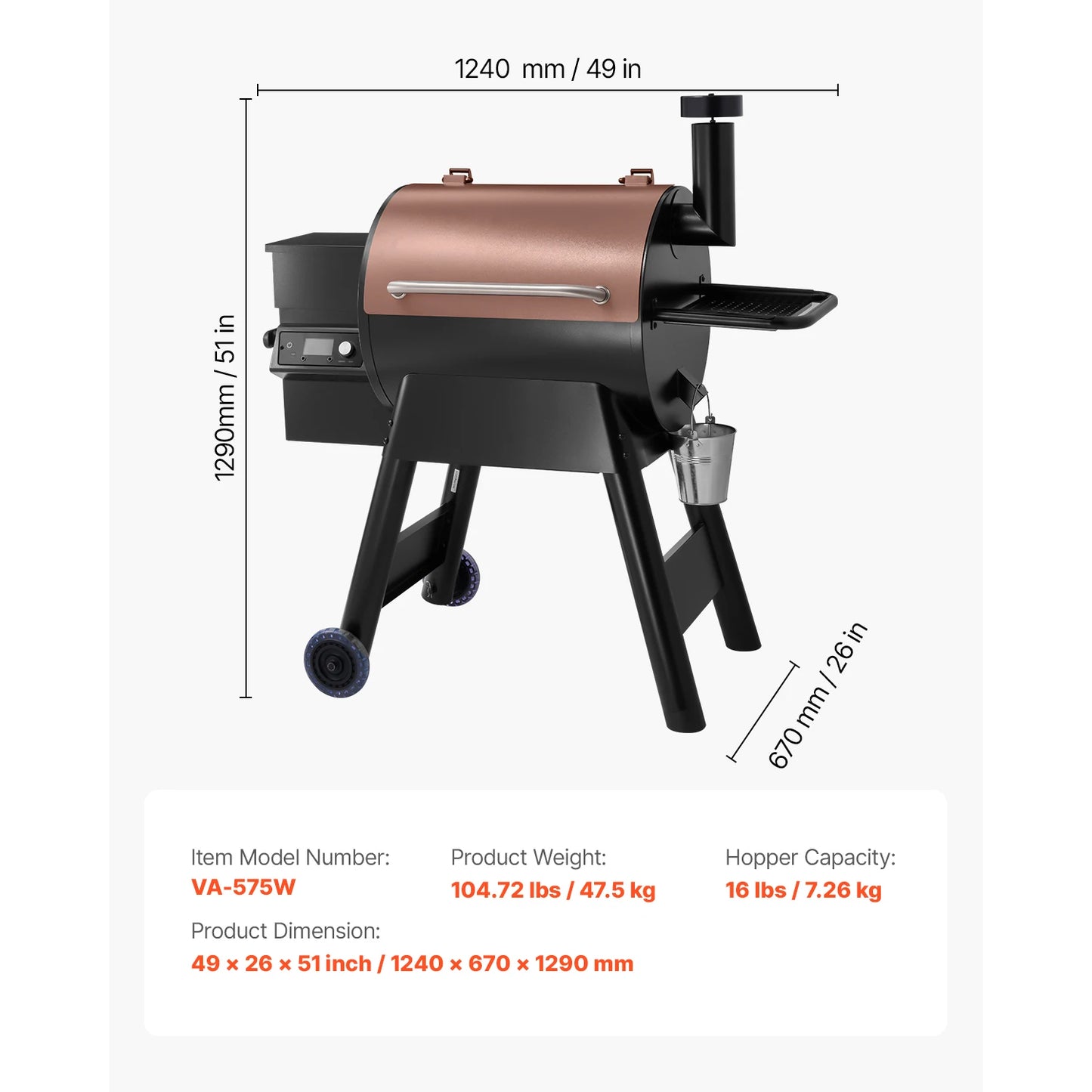 SucceBuy Wood Pellet Grill Smoker With WiFi App Control