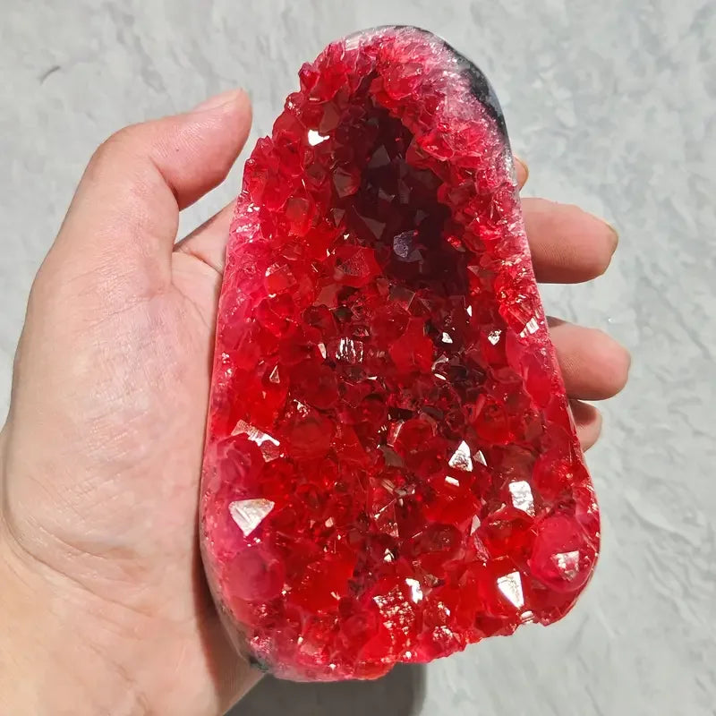 CrystalHola Geode Cut Base Cluster Home Decor For Office Gift