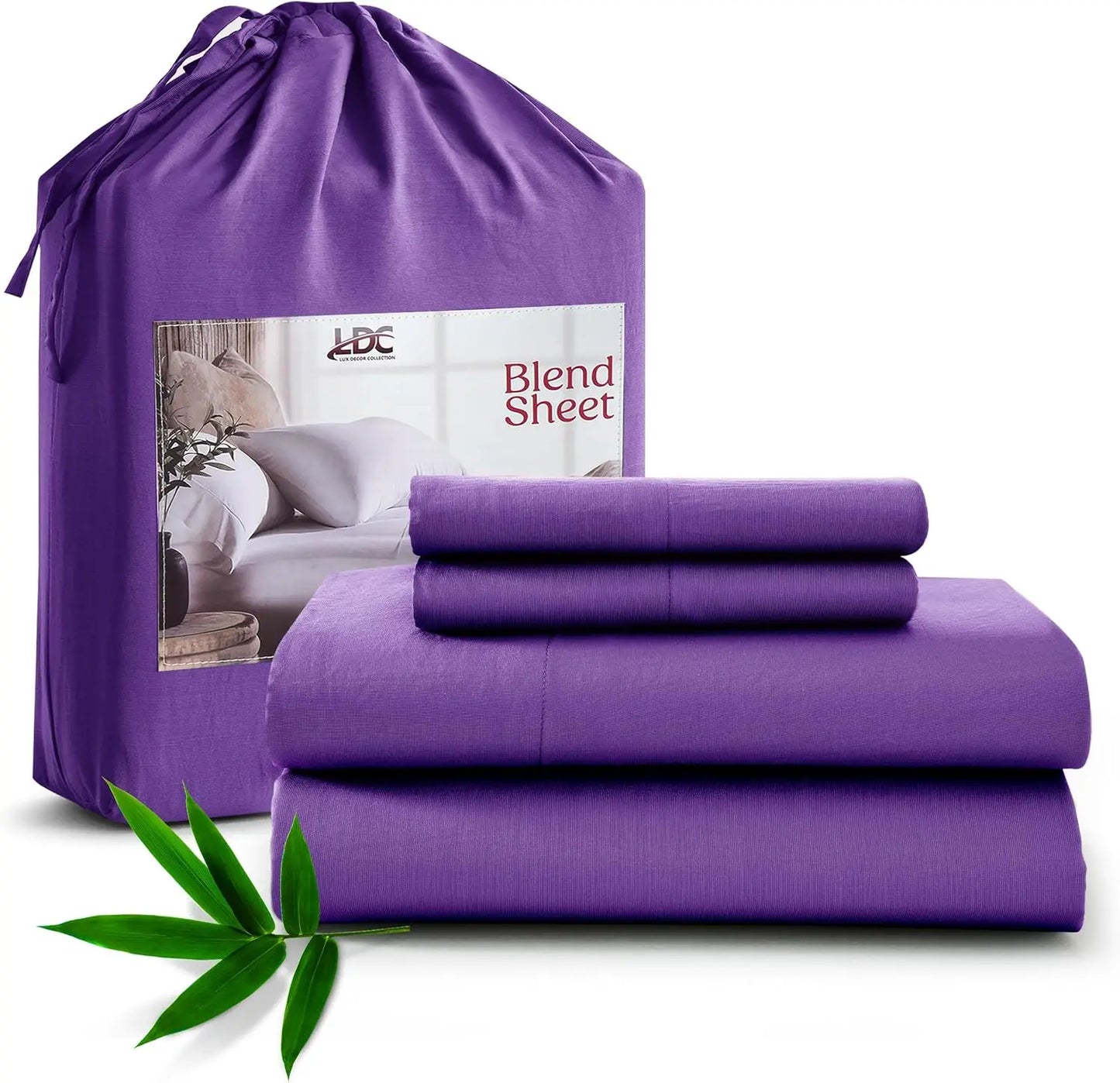 LDC Lux Decor Collection Bamboo Sheet Set 35% Bamboo Viscose 65% Polyester