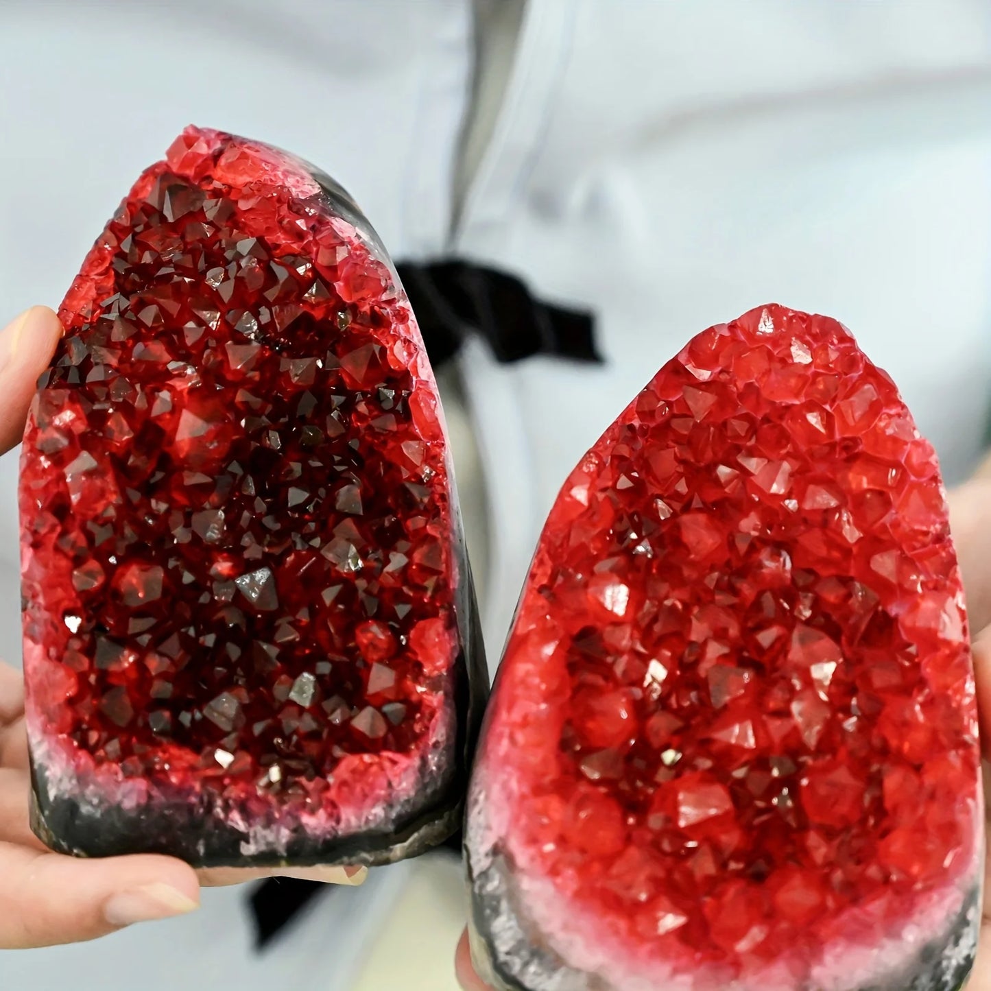 CrystalHola Geode Cut Base Cluster Home Decor For Office Gift