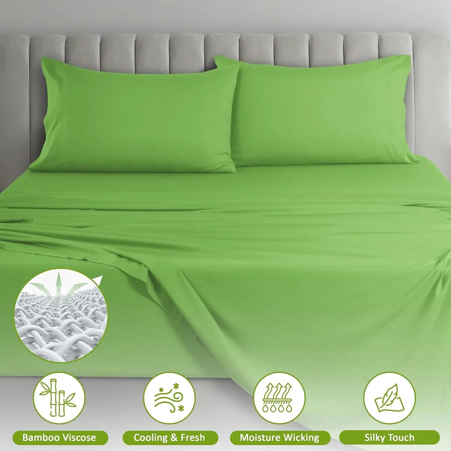 LDC Lux Decor Collection Bamboo Sheet Set 35% Bamboo Viscose 65% Polyester