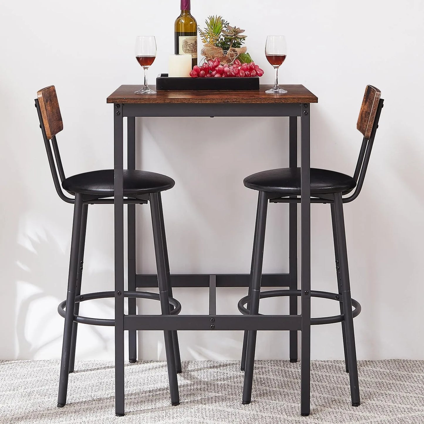 Counter Height Dining Set For Two With Table And Chairs