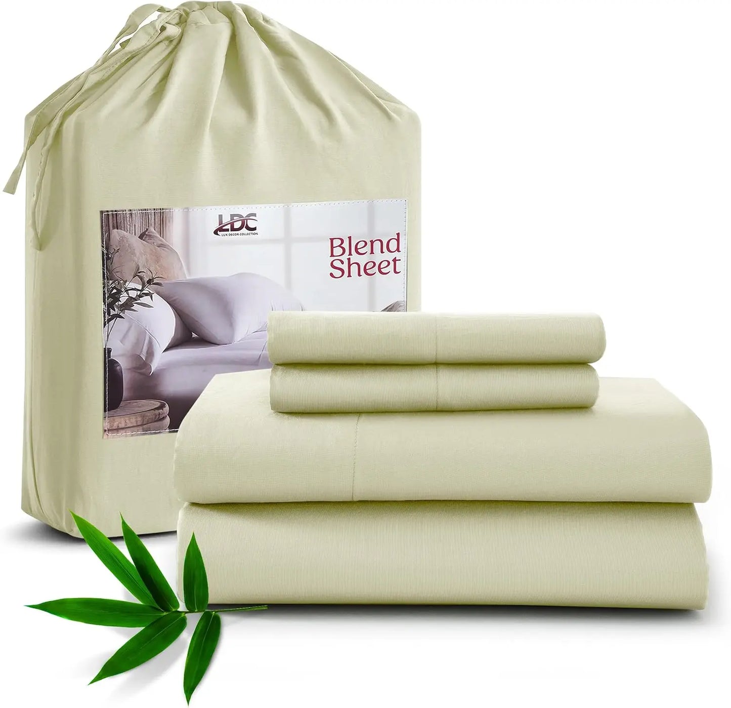 LDC Lux Decor Collection Bamboo Sheet Set 35% Bamboo Viscose 65% Polyester