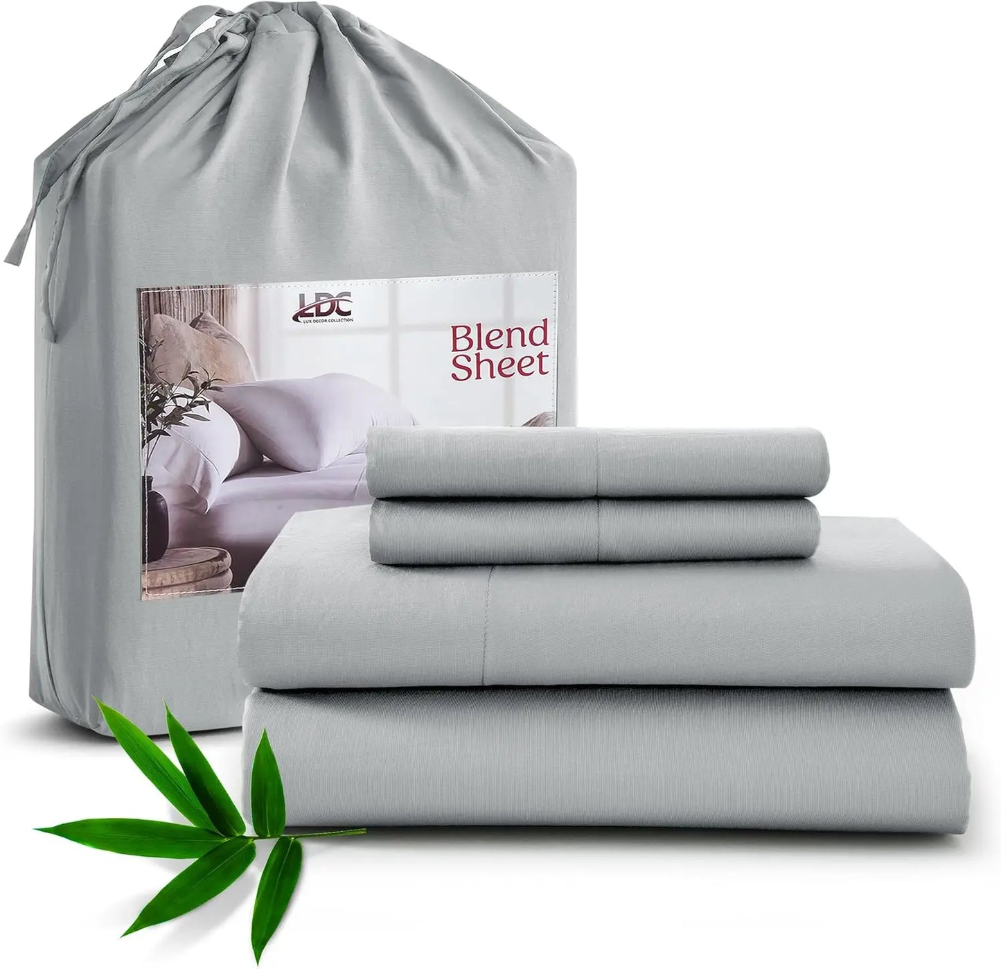 LDC Lux Decor Collection Bamboo Sheet Set 35% Bamboo Viscose 65% Polyester