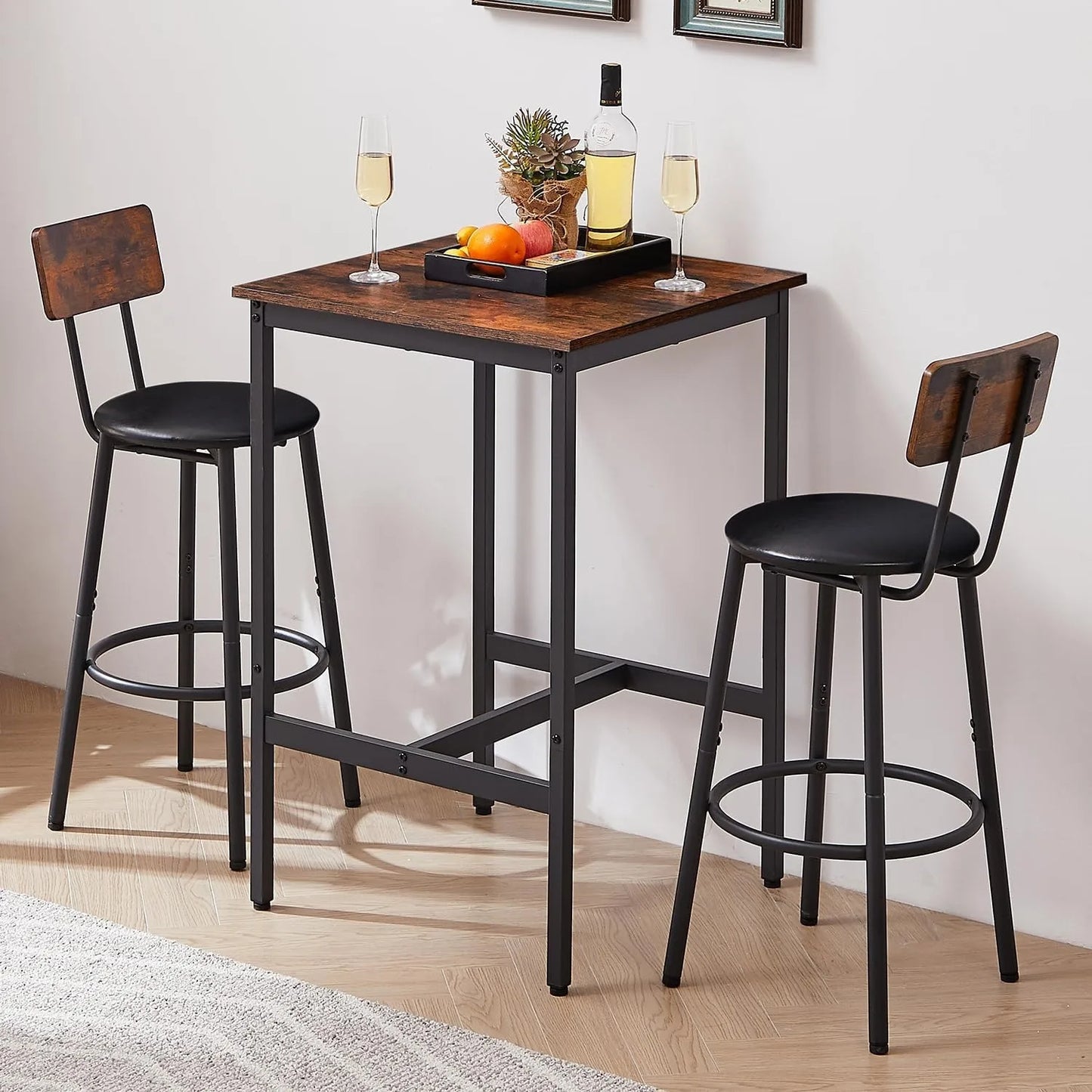 Counter Height Dining Set For Two With Table And Chairs