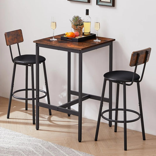 Counter Height Dining Set For Two With Table And Chairs