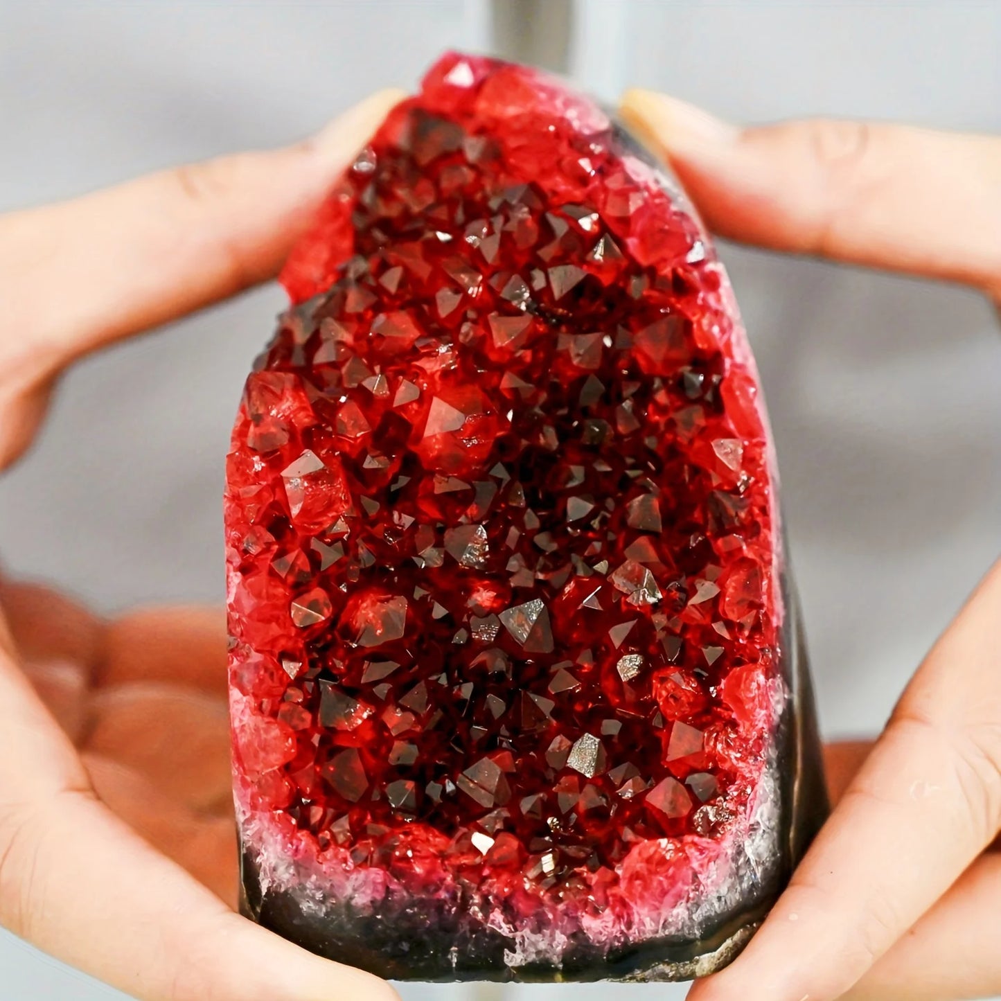 CrystalHola Geode Cut Base Cluster Home Decor For Office Gift