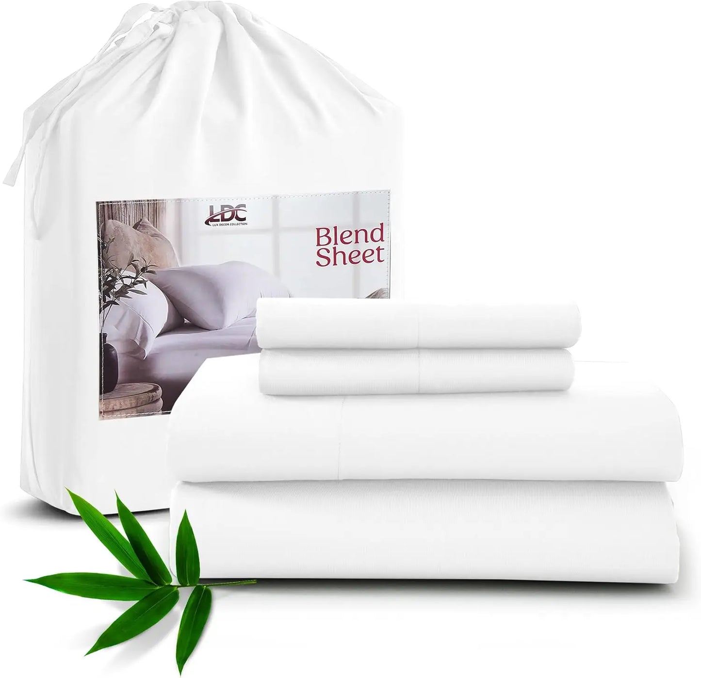 LDC Lux Decor Collection Bamboo Sheet Set 35% Bamboo Viscose 65% Polyester