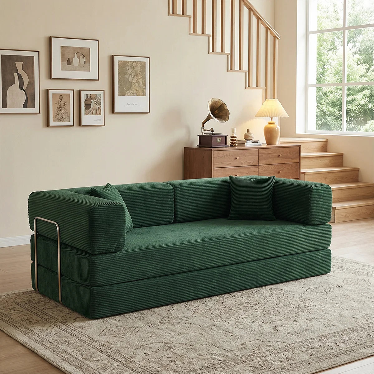 YQzyphyna Futon Sofa Bed 4In1 Convertible Loveseat