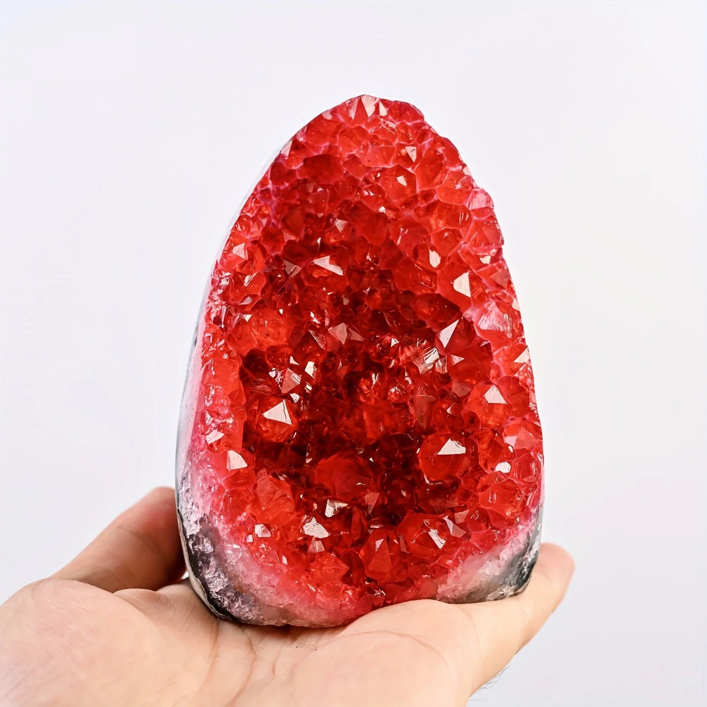 CrystalHola Geode Cut Base Cluster Home Decor For Office Gift
