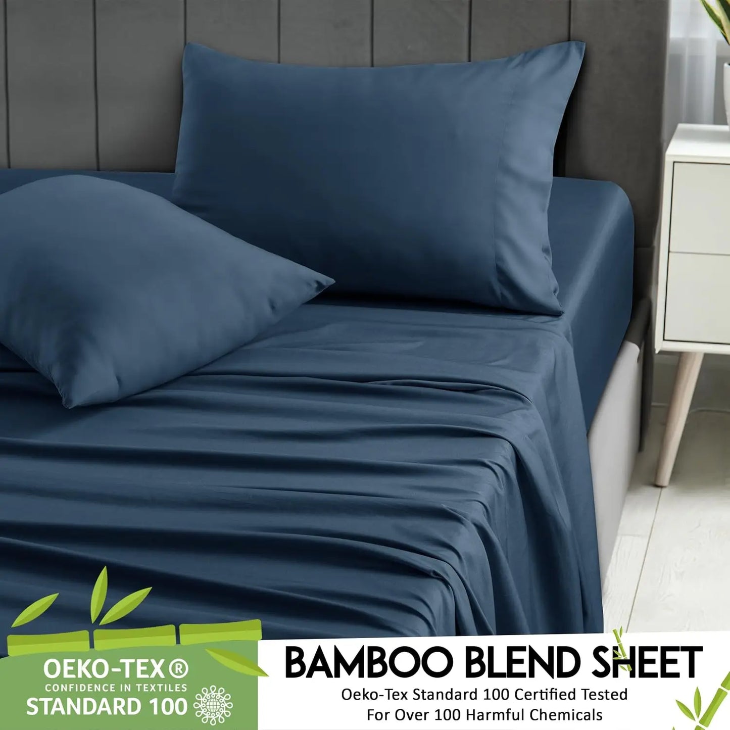 LDC Lux Decor Collection Bamboo Sheet Set 35% Bamboo Viscose 65% Polyester