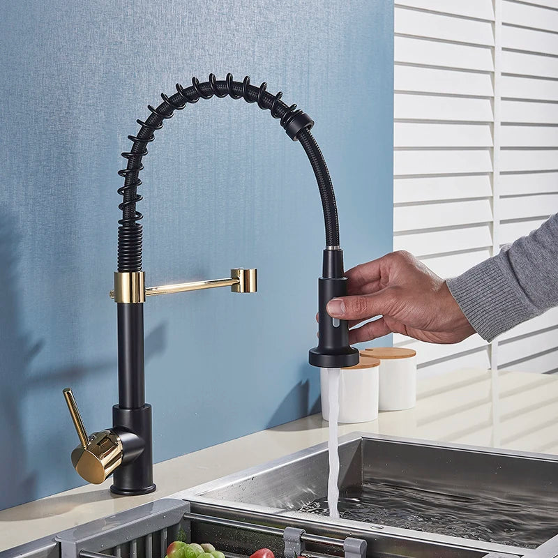 Senlesen Spring Pull Down Kitchen Faucet Hot Cold Water Mixer