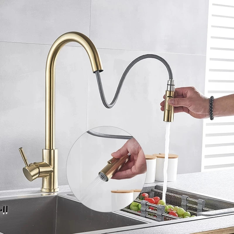 ALENARTWATER Sensor Kitchen Faucet With Pull Out Spray