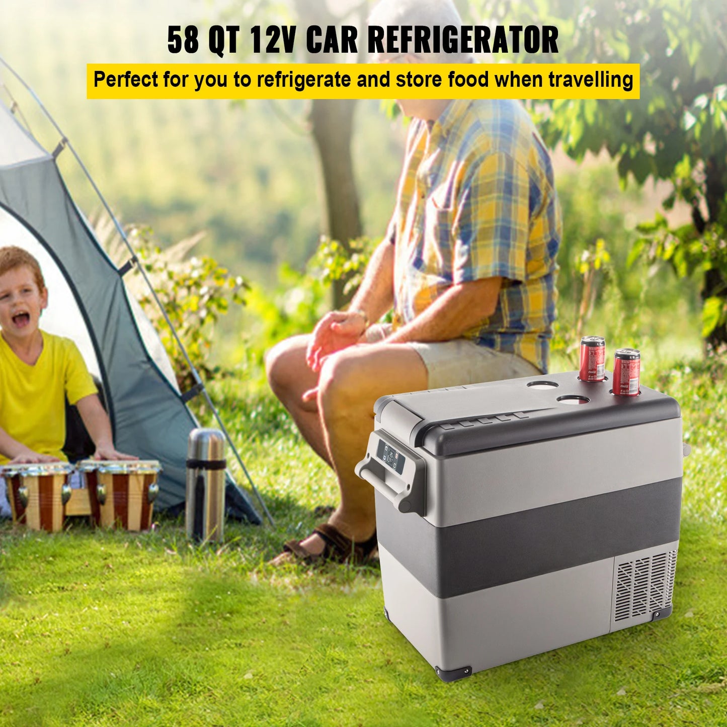 SucceBuy Portable Car Refrigerator Freezer Cooler Compressor 110-240V Camping