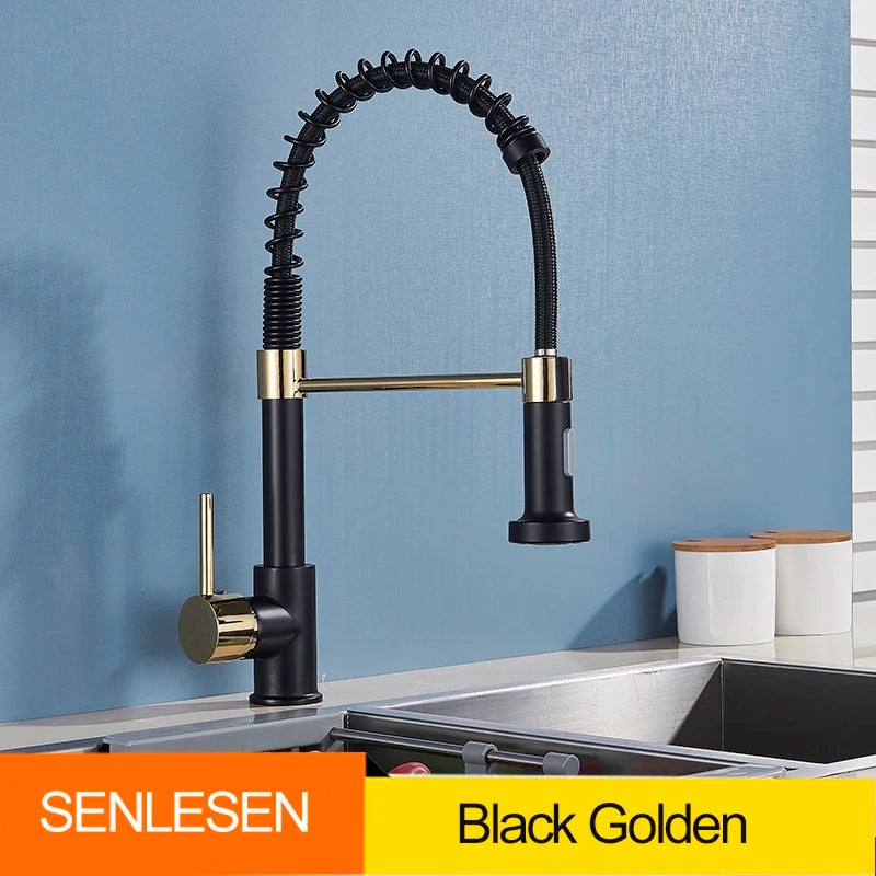 Senlesen Spring Pull Down Kitchen Faucet Hot Cold Water Mixer