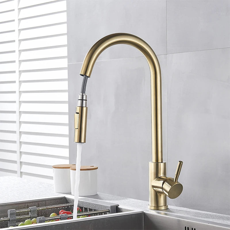 ALENARTWATER Sensor Kitchen Faucet With Pull Out Spray