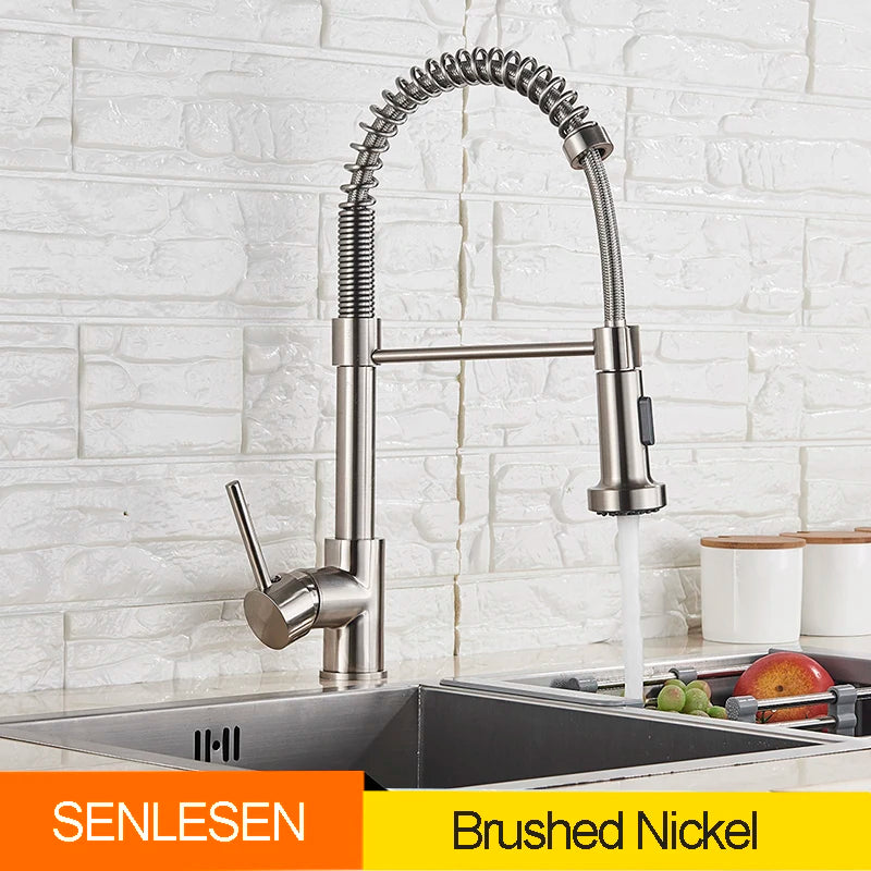 Senlesen Spring Pull Down Kitchen Faucet Hot Cold Water Mixer