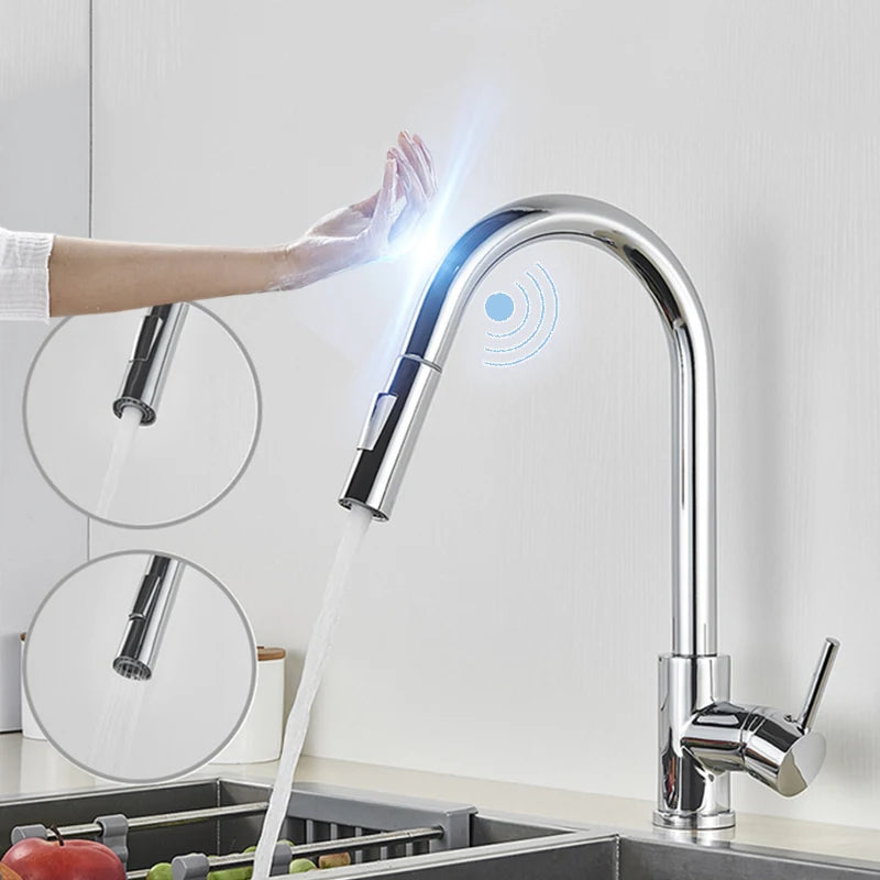ALENARTWATER Sensor Kitchen Faucet With Pull Out Spray