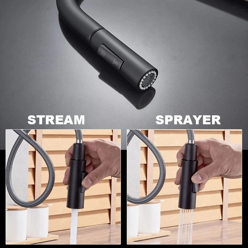 ALENARTWATER Sensor Kitchen Faucet With Pull Out Spray