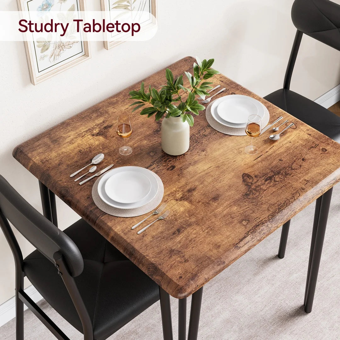 HiMISS Dining Table For 2 Wood Space Saving Modern Dinette