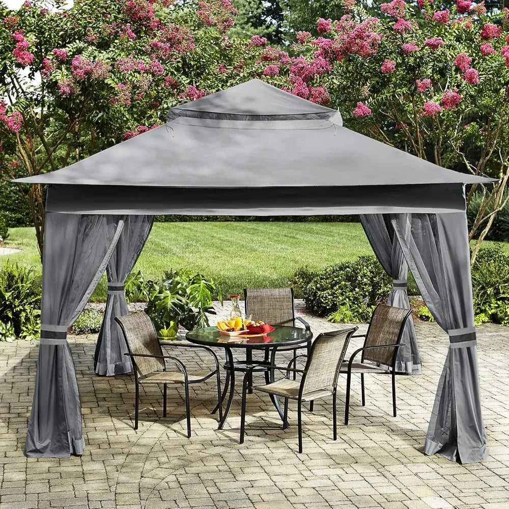 Pop Up Gazebo With Mesh Walls Outdoor Patio Canopy Shelter