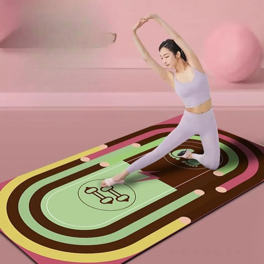 Yoga Mat Double Sided Shock Absorbing Colorful Ring Pattern