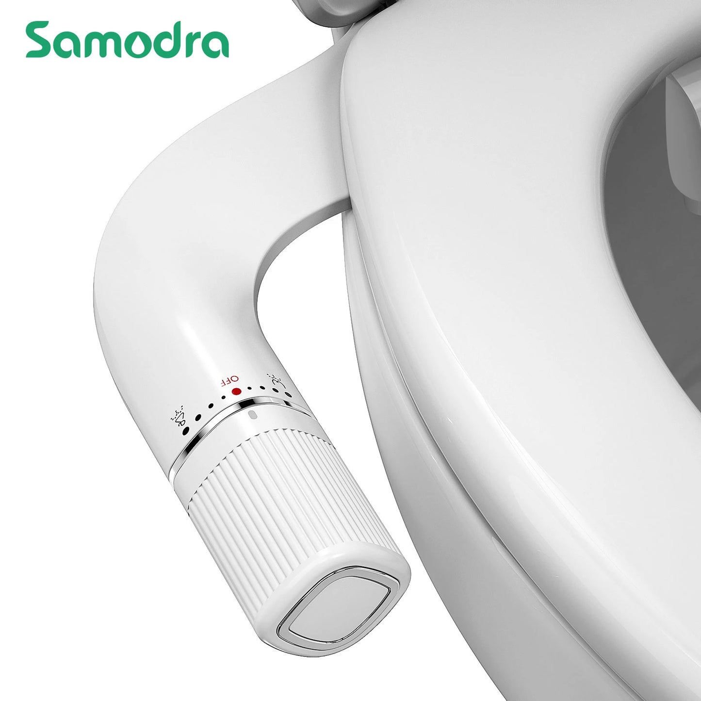 SAMODRA Bidet Toilet Attachment Dual Nozzles Adjustable Water Pressure