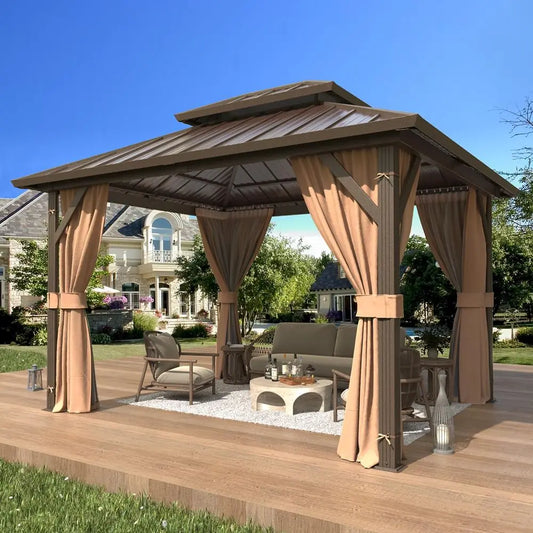 XPLV Hardtop Gazebo Aluminum Frame With Galvanized Steel Roof