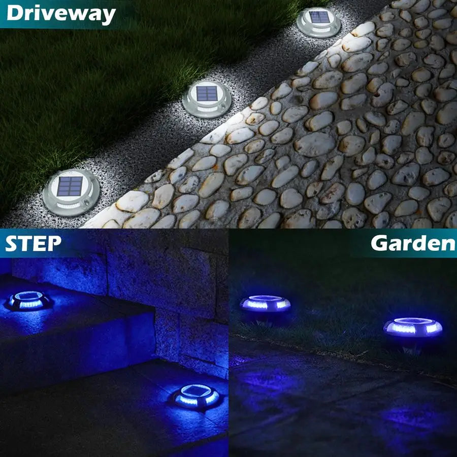 Solar Driveway Lights 4 Modes 40 LEDs Waterproof Outdoor Pathway