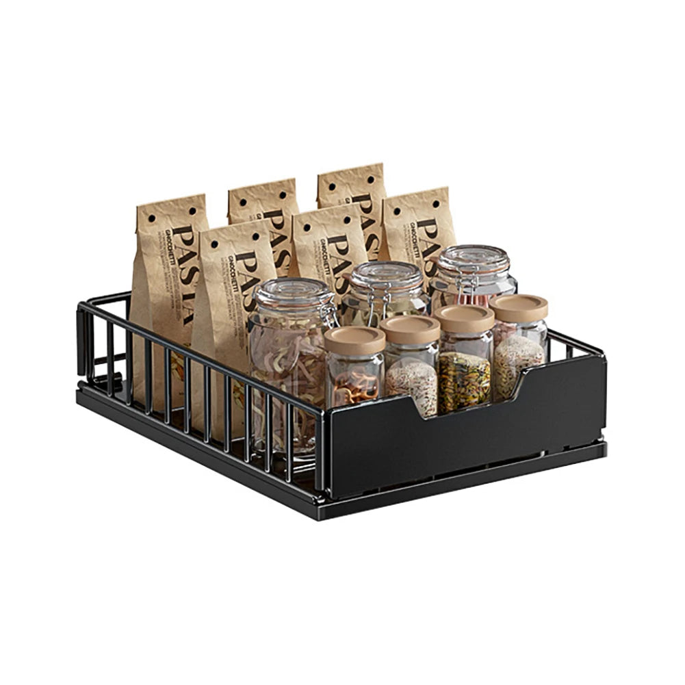 TWISTER.CK Pull Out Cabinet Organizer Carbon Steel Foldable Drawers