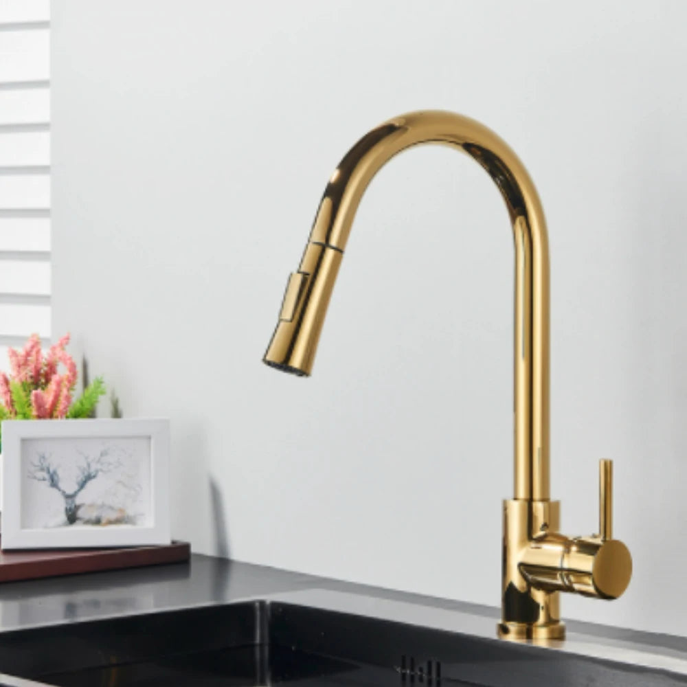 ALENARTWATER Sensor Kitchen Faucet With Pull Out Spray