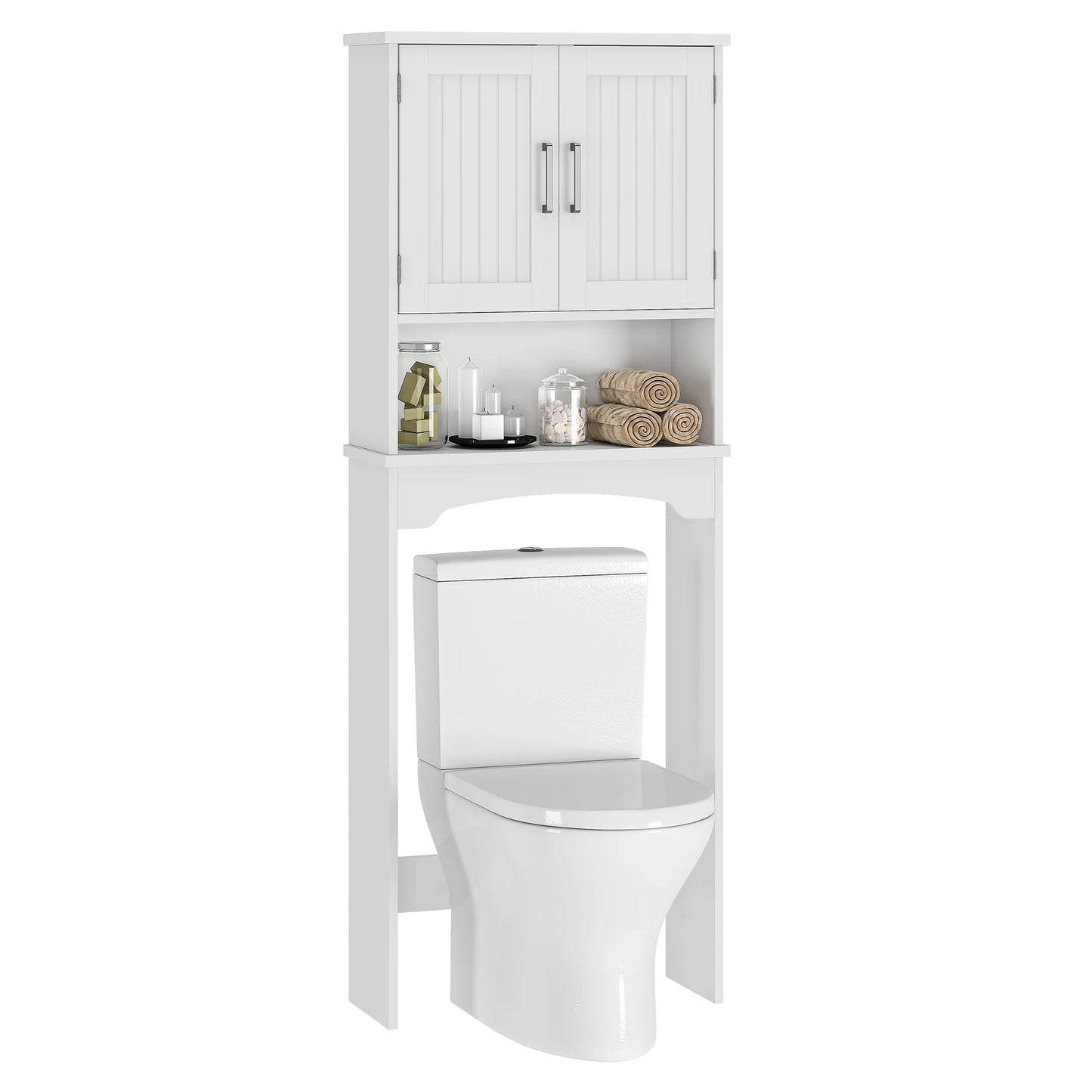 HiMISS Over The Toilet Storage Cabinet With Double Doors