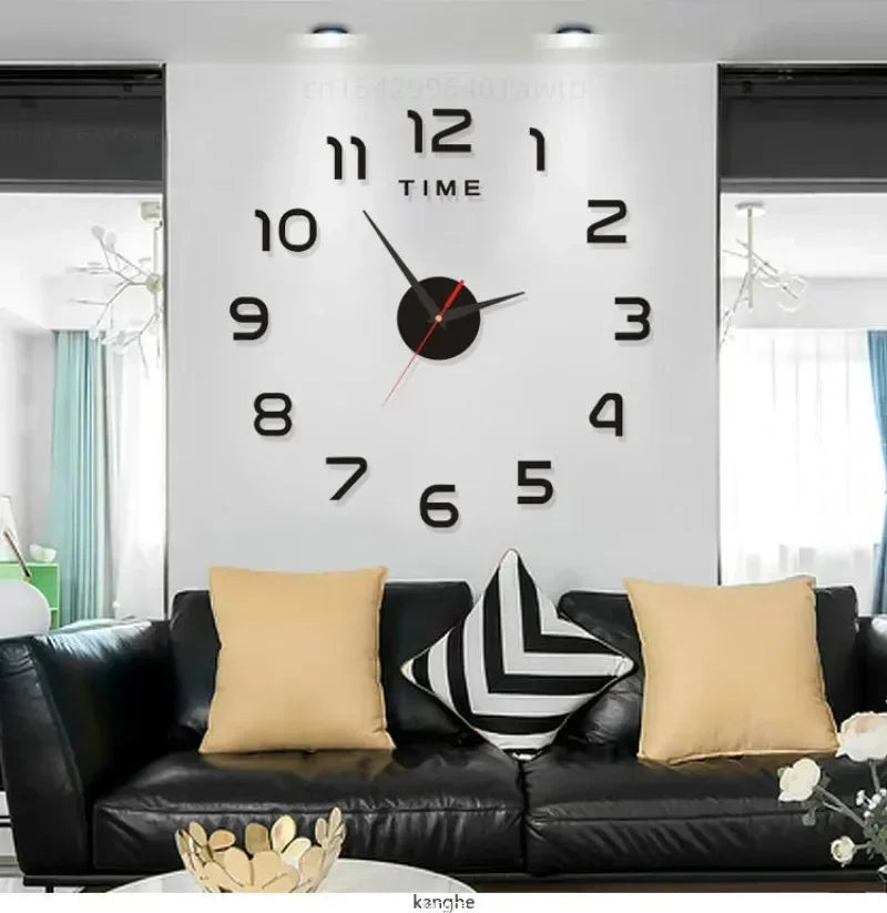 Modern Design Large Wall Clock Quartz DIY Kit Luminova Face