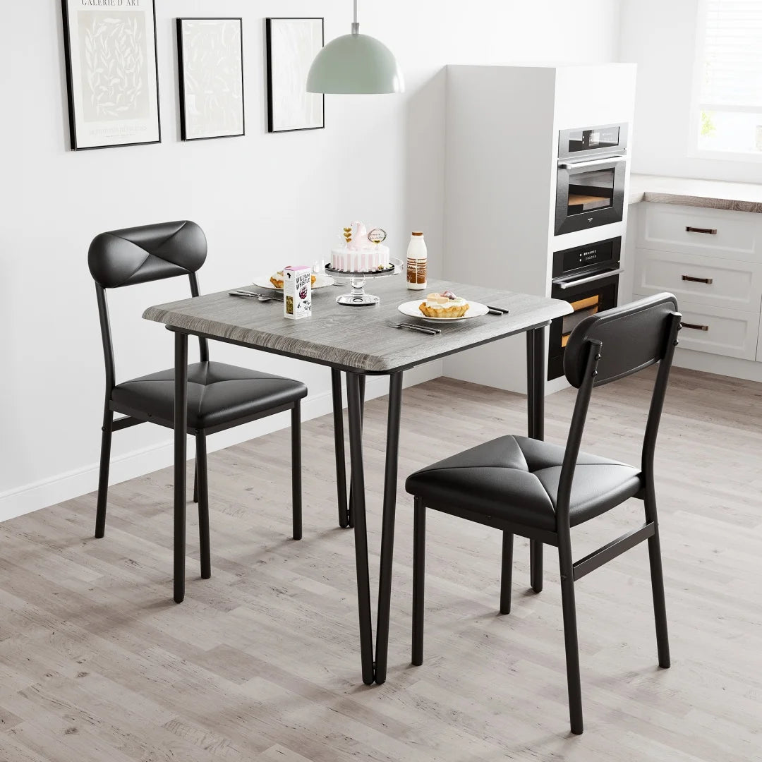 HiMISS Dining Table For Two Modern Square Space Saving
