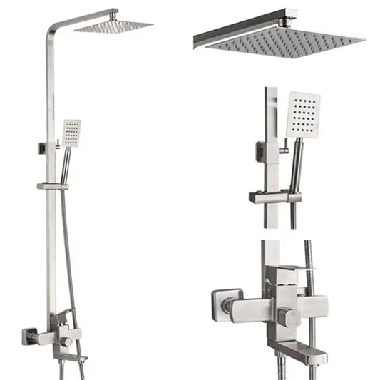 Shinesia Black Luxury Wall Mounted Shower Faucet Set With Swivel