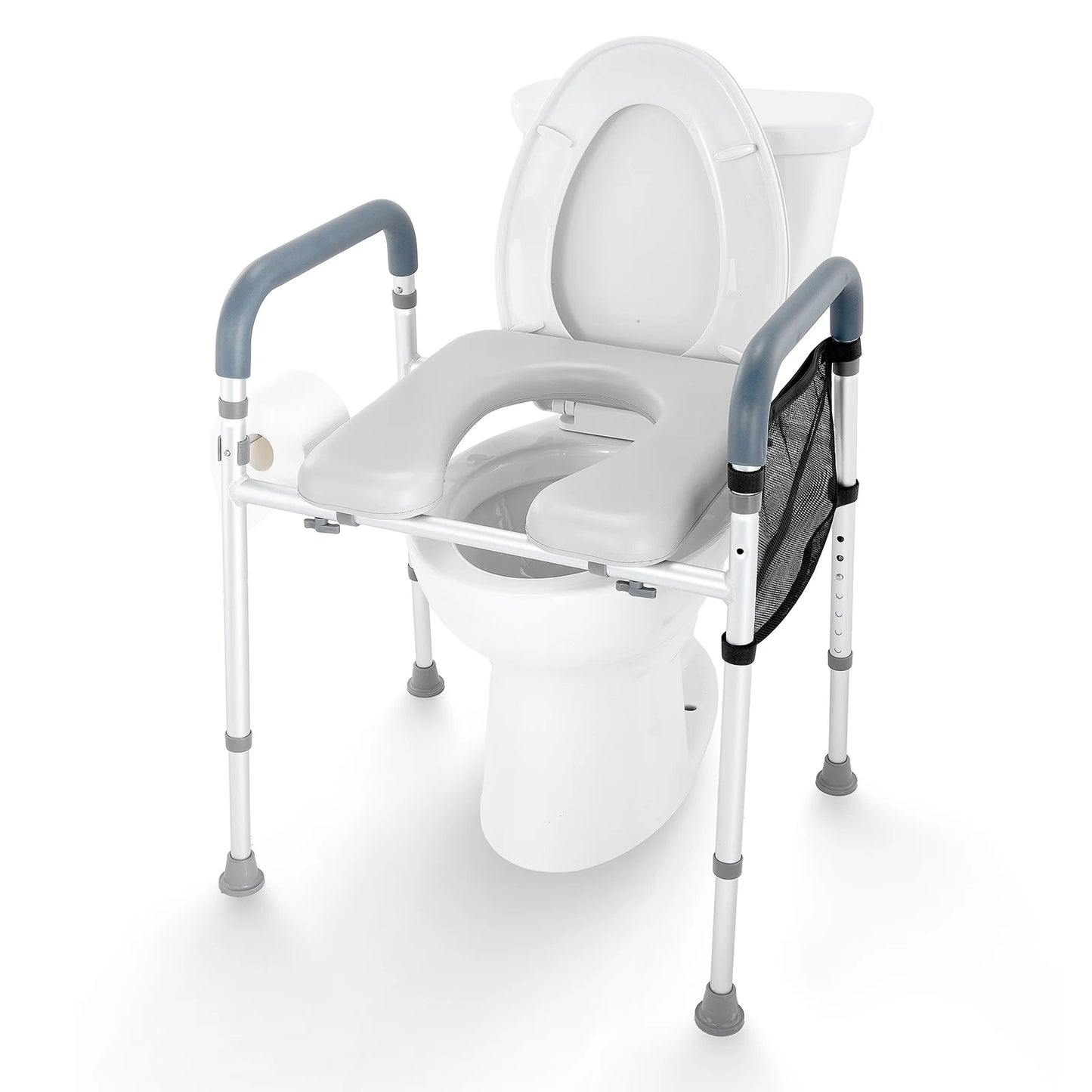 SucceBuy Raised Toilet Seat With 7-Position Height Adjustment 350 Lbs